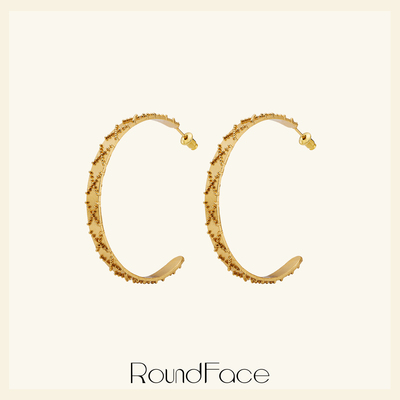 折扣款RoundFace月光系列 原创设计轻奢耳环女时尚复古高级感耳饰