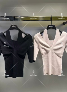 Miss sixty专柜正品7A2025秋季新款挂脖针织衫6S3RJ536200原990