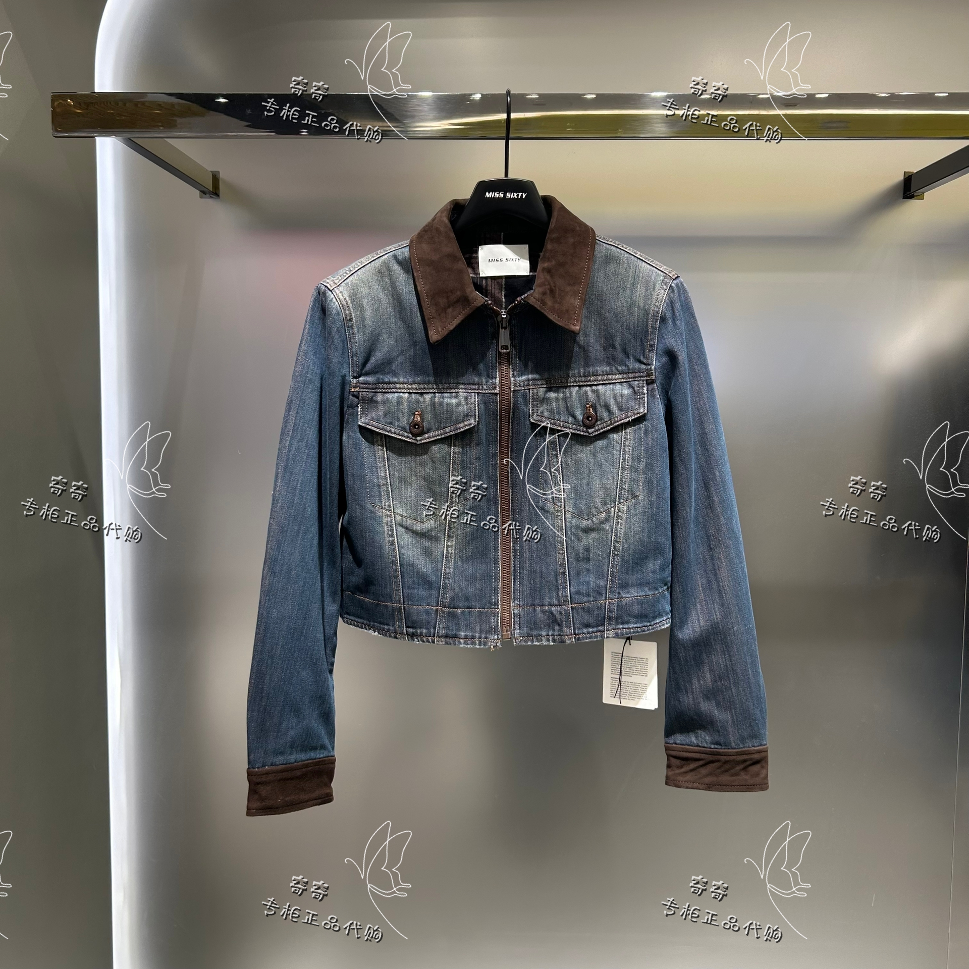 Miss sixty专柜正品10A 2025冬新款修身牛仔外套6S4WJ16800原2390