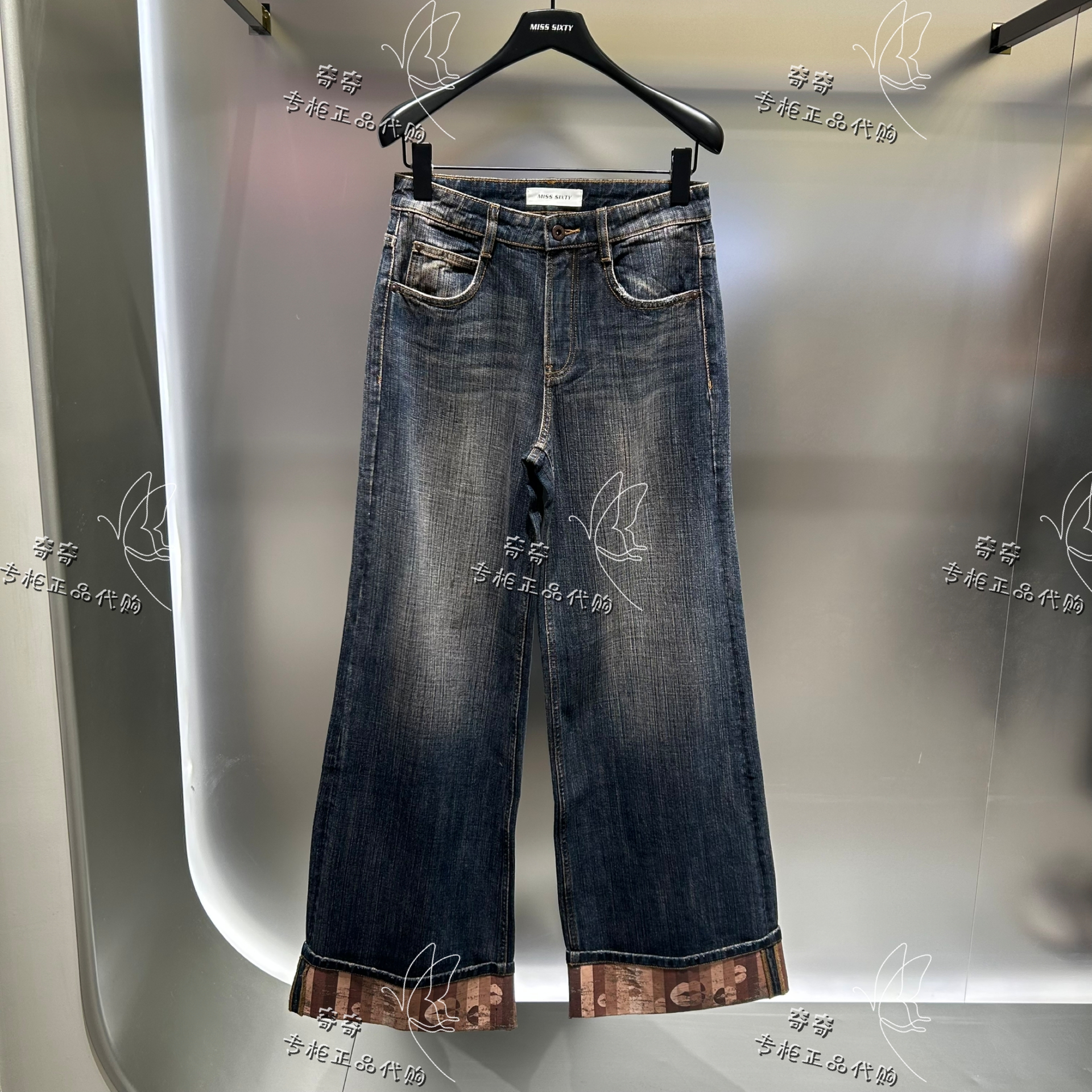 Miss sixty专柜正品10A 2025冬季宽松阔腿牛仔裤6S4SJ02700原1990