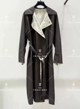 7B-专柜正品edition2025秋新款撞色丝棉长款风衣EBE3TRC010-3699