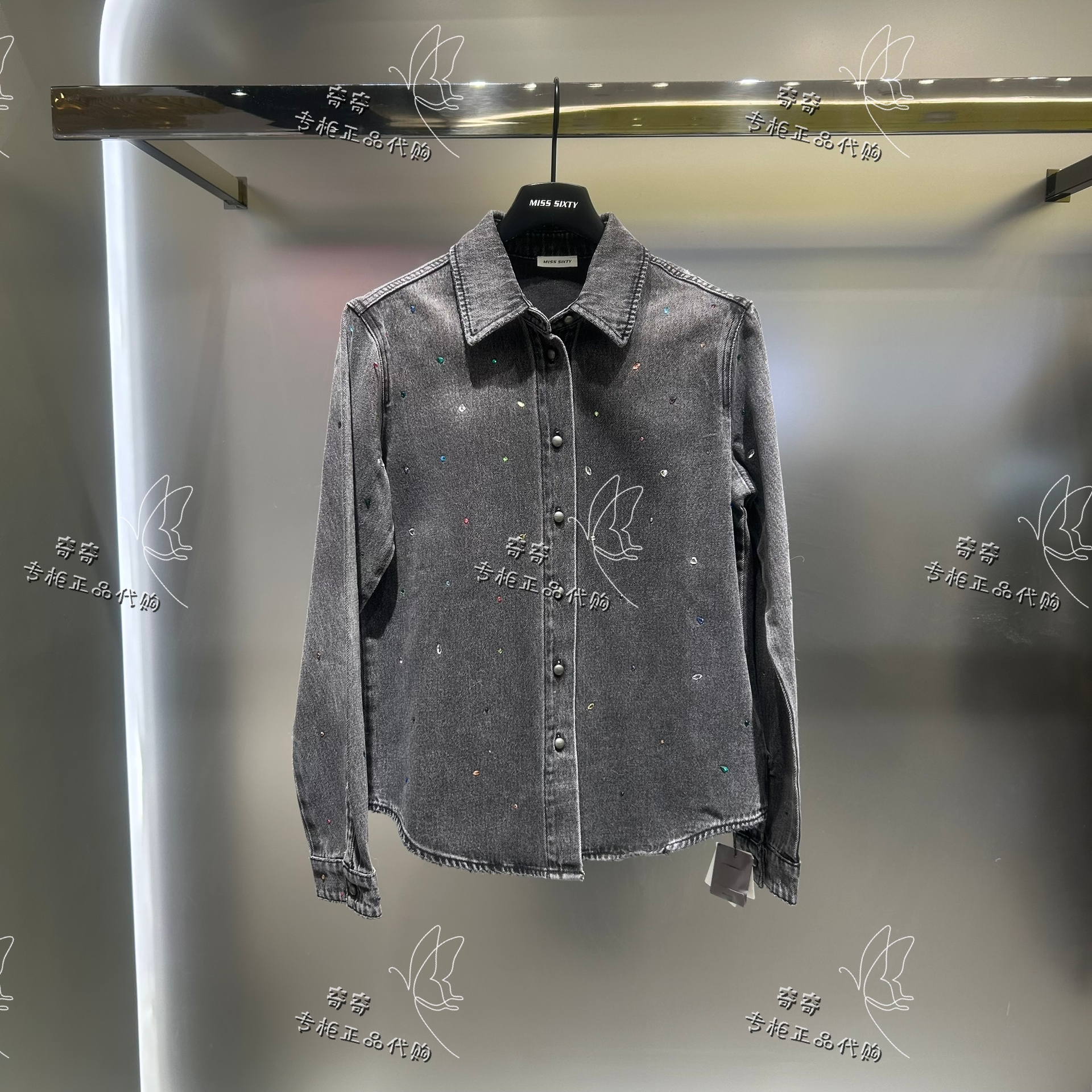 Miss sixty专柜正品12A 2025冬新款牛仔长袖衬衫6S4XJ07300原1990