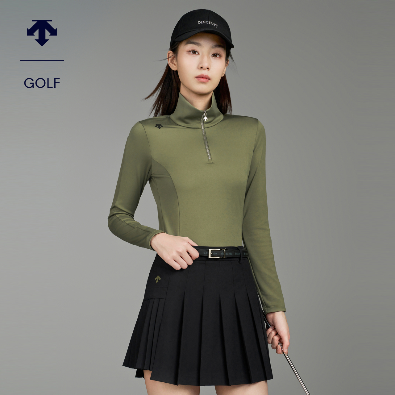 DESCENTEGOLF迪桑特高尔夫 女士堆堆领长袖POLO衫G443WFTL92