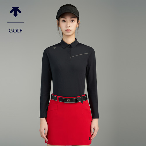 DESCENTEGOLF迪桑特高尔夫PRO女士亲肤四面弹长袖POLO衫