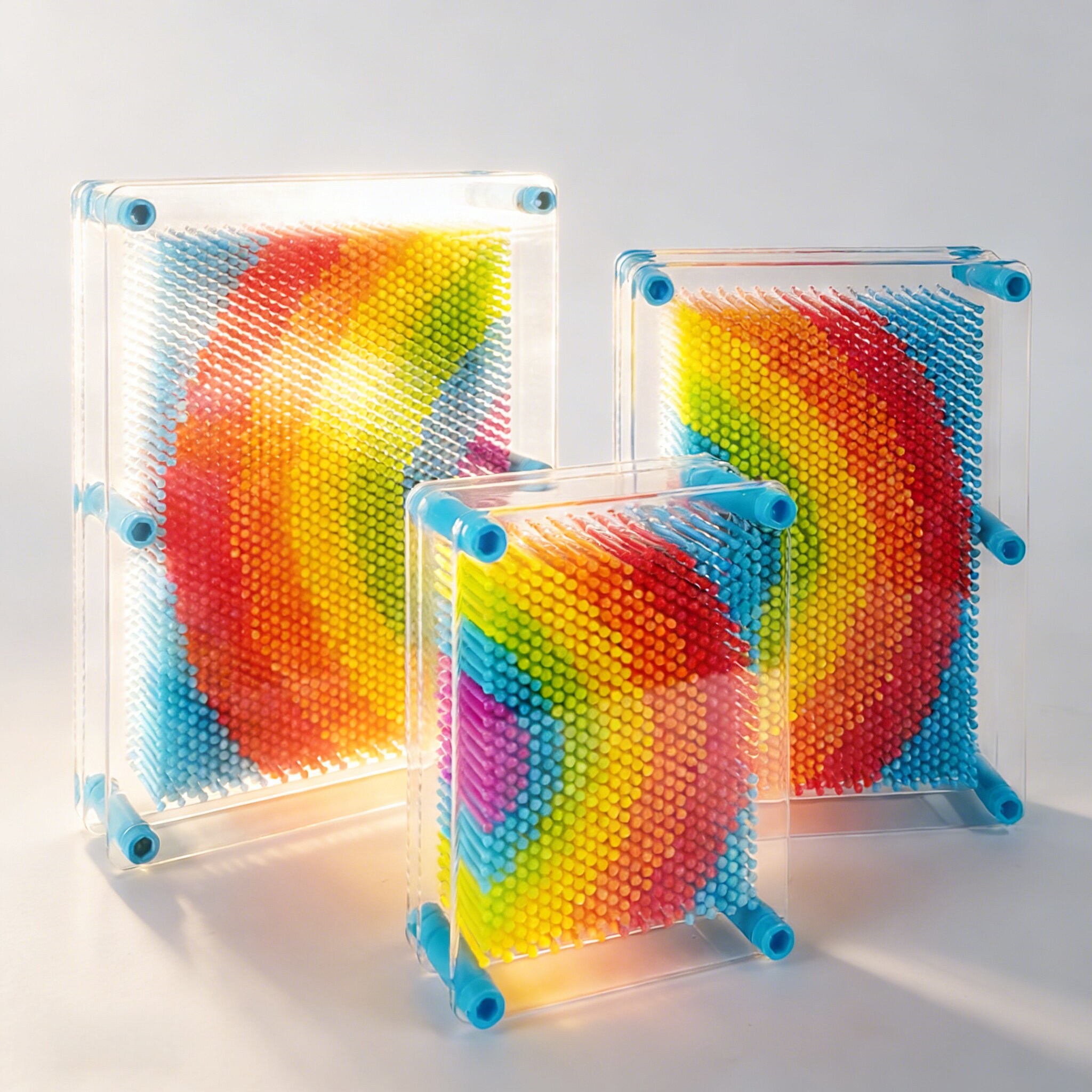 3d立体彩虹渐变百变针画三维克隆魔术针创意摆件儿童生日礼物玩具