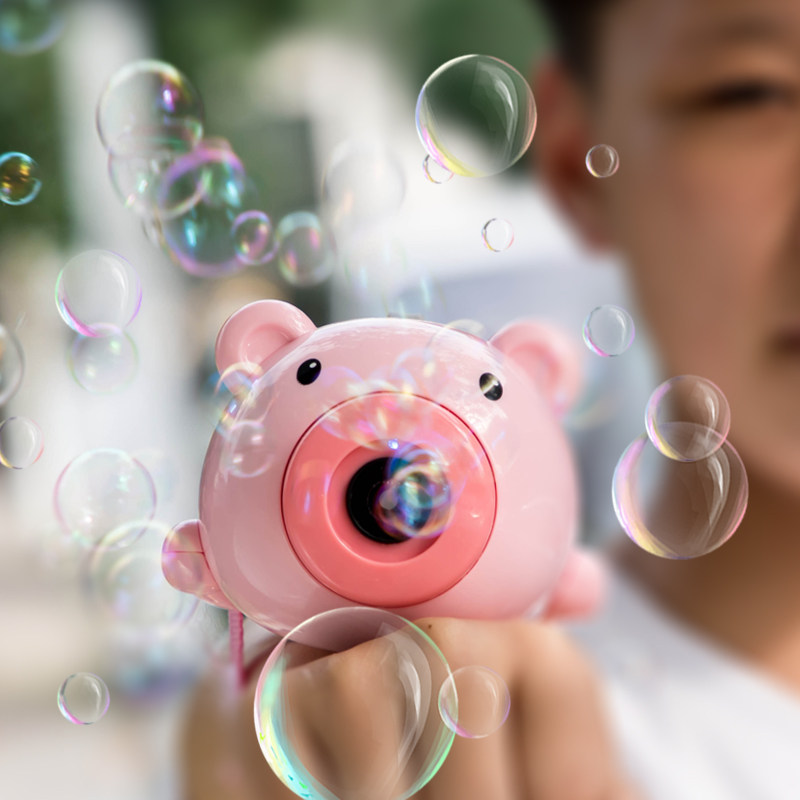 PIGGY BUBBLE MACHINE INTERNET CELEBRITY POPULAR GIRL BLOWING BUBBLE PIG WATCH WEARABLE ELECTRIC BUBBLE MACHINE CHILDRENS WRIST TOYS