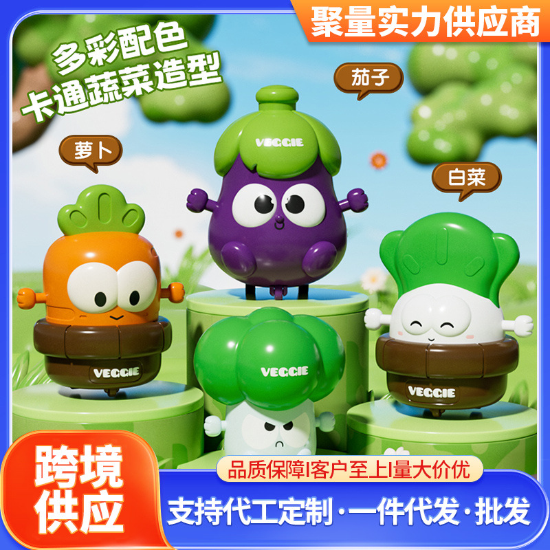 百乐森卡通蔬菜按压车小孩男孩儿童玩具车男童宝宝滑行小汽车批发