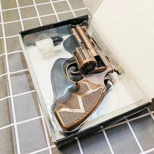 （热销）新年礼全金属侧开左轮动漫纸炮8090怀旧模型童年玩具枪