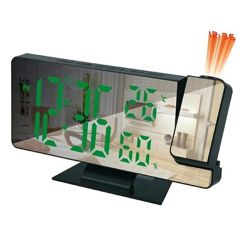 LED Digital Alarm Clock Projection Clock Projector Ceiling C