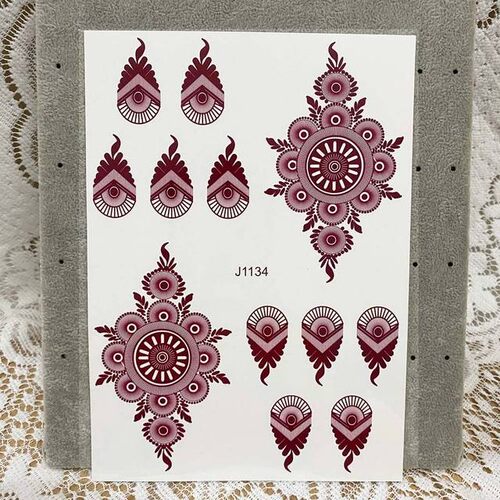 Henna Tattoo Brown Mehndi Stickers for Hand Henna Temporary