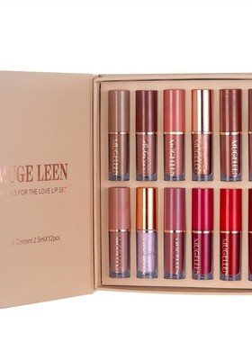 HANDAIYAN Makeup 12-color lip gloss set lipstick唇彩口红套装