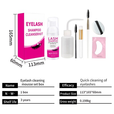 Lash Shampoo Mousse 60ml Eyelash Extension False Eyelashes