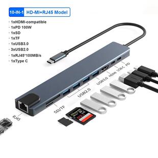 4K 30Hz USB C Docking Station Type C to HDMI-compatible VGA