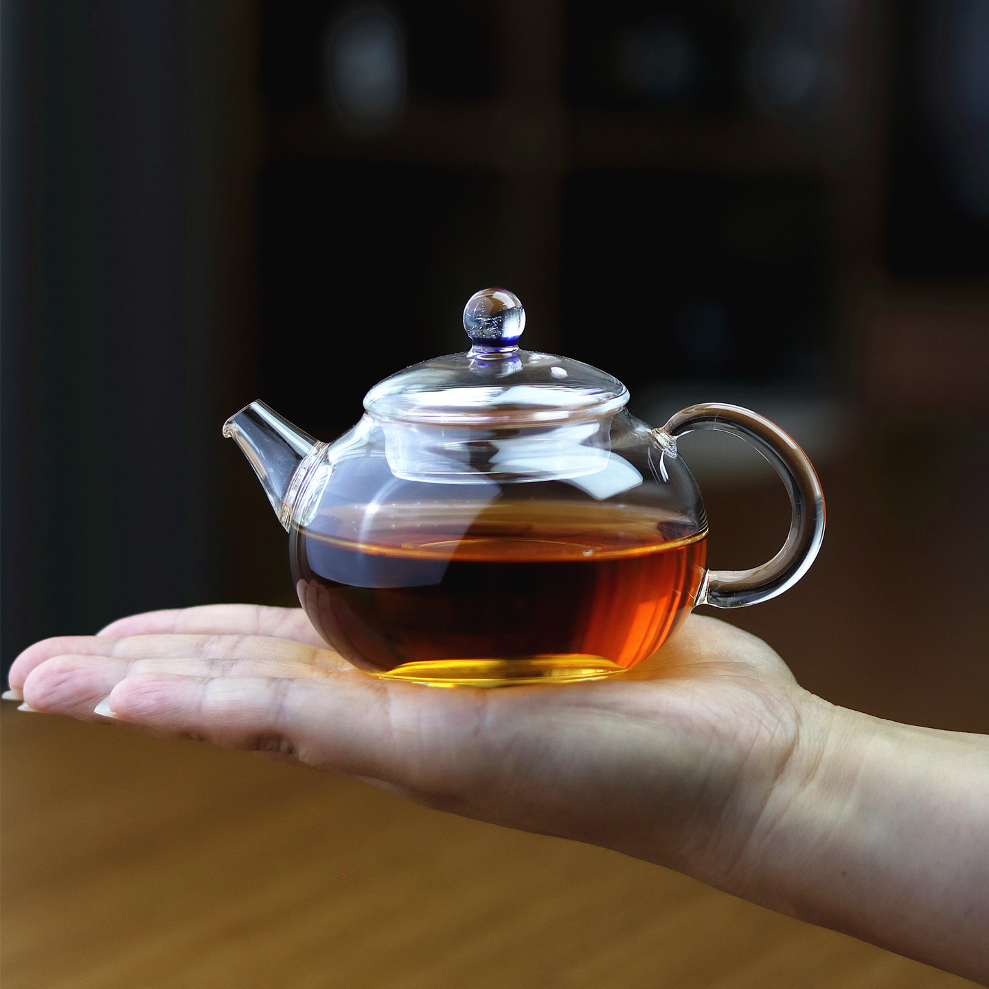 精致迷你西施壶一人饮耐热高硼硅玻璃泡茶壶加厚小容量过滤花茶壶