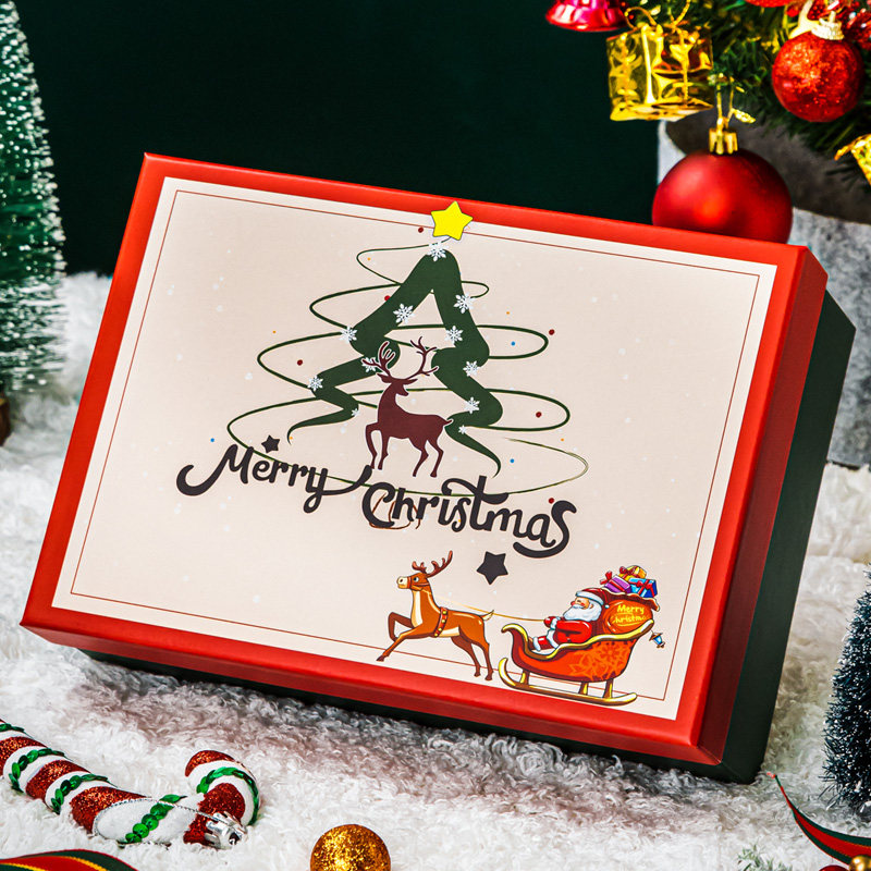 圣诞礼物盒男生款口红礼品盒包装盒高级仪式感大号伴手礼盒空盒子