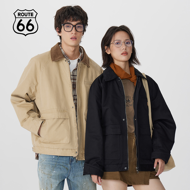 ROUTE66冬季棉服外套巴恩风