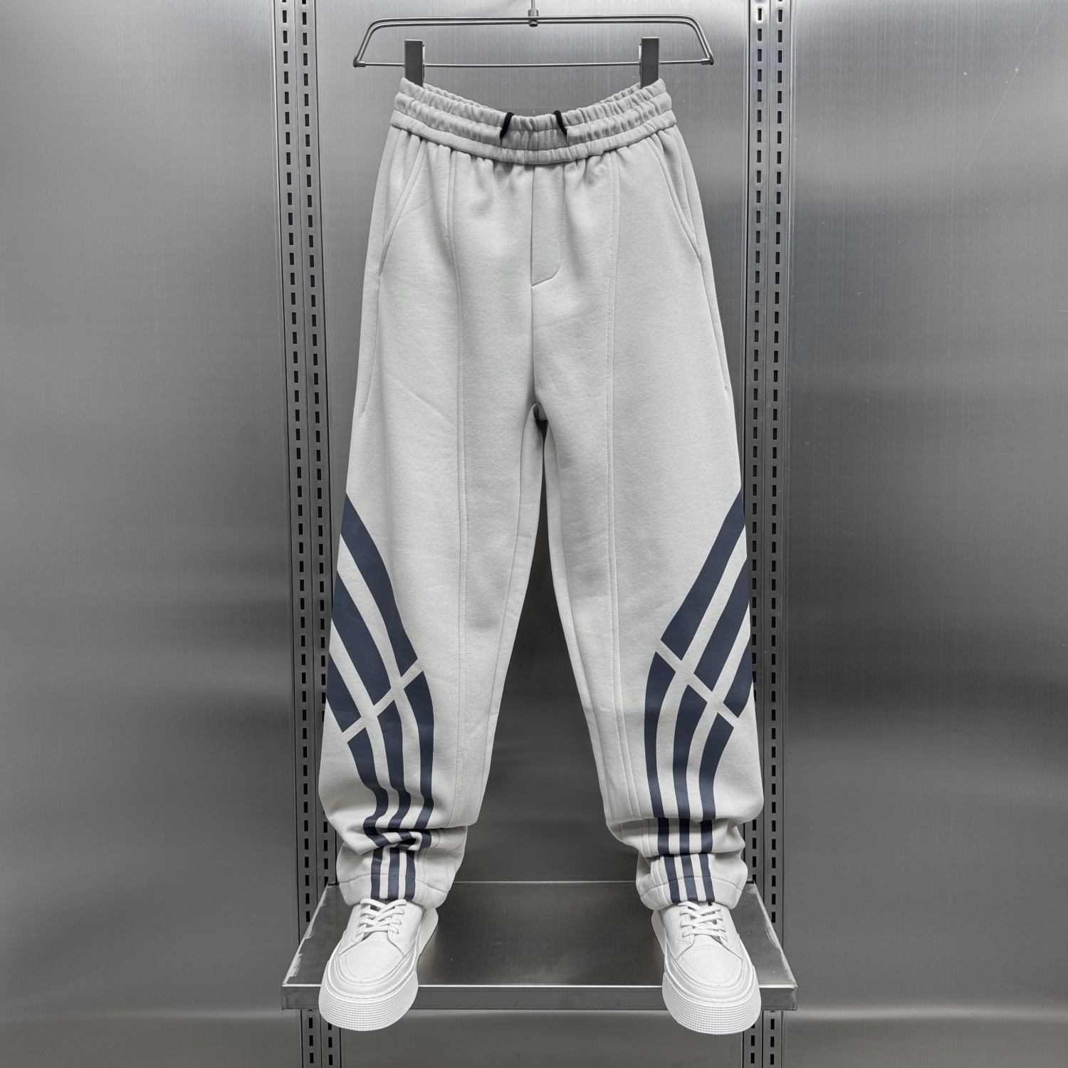 秋季男士新款时尚条纹拼接哈伦裤