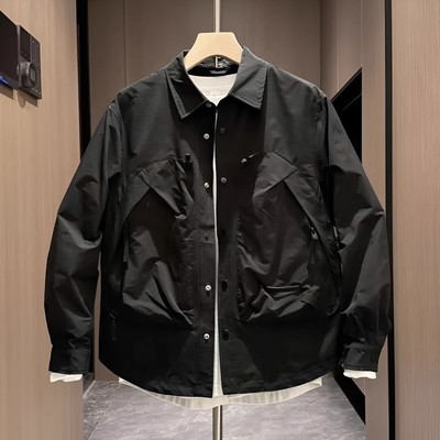 春秋季新款日系大口袋工装夹克男