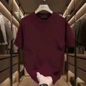 打底衫 全棉圆领半袖 简约百搭体恤 t恤男夏季 重磅纯棉纯色百搭短袖