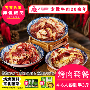 燒烤食材半成品套餐 齊函楊佳齊齊哈爾烤肉東北鮮牛肉拌肉戶外韓式