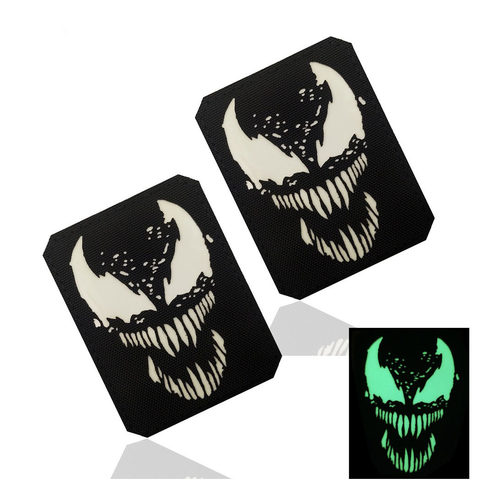 跨境新款版激光切割夜光臂章魔术贴徽章锋利的牙齿士气章