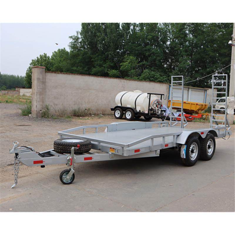 .5吨汽车拖车挖掘机拖车平板拖车爬梯拖车运输汽车拖车