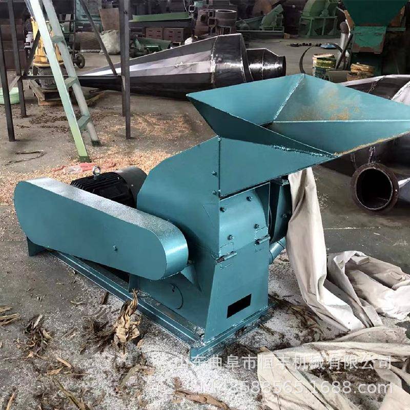 广东腐殖土粉碎机沙克龙除尘粉碎机大型锤片式棉花杆粉碎机