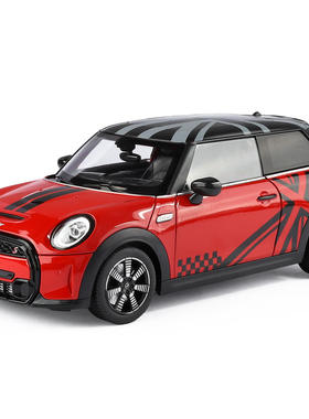 新款正版授权1:18MINI合金轿车模型滑行多开门摄影拍摄道具批