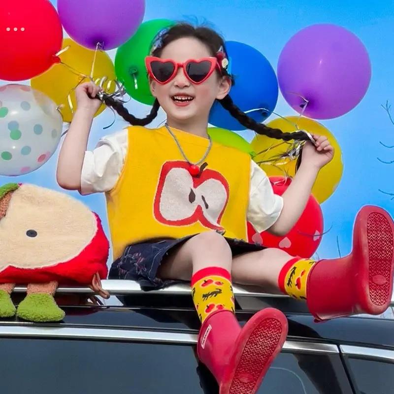 儿童爱心太阳眼镜太阳眼镜旅游户外防晒眼镜宝贝拍照道具男女童潮