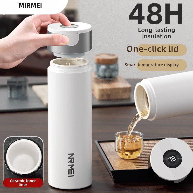 德国保温杯，长效72小时新型陶瓷内衬茶水分离车大容量茶杯