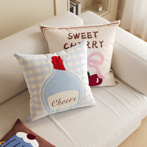 ins风沙发抱枕套床头床上腰靠腰枕靠背含芯飘窗高级感靠垫可拆洗