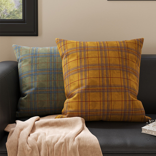 复古条纹沙发靠枕家用抱枕套床头床上靠枕靠垫飘窗靠背含芯可拆洗