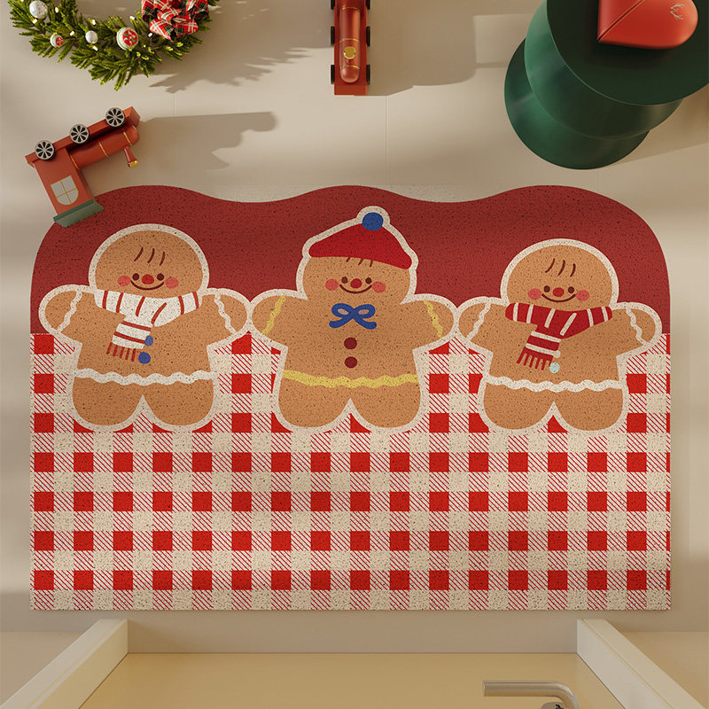 红色入户门地垫进门脚垫门口地毯圣诞装饰防滑耐脏可裁剪家用脚垫,居家布艺,入户地垫,淘宝优惠券,粉丝福利购,淘宝优惠卷