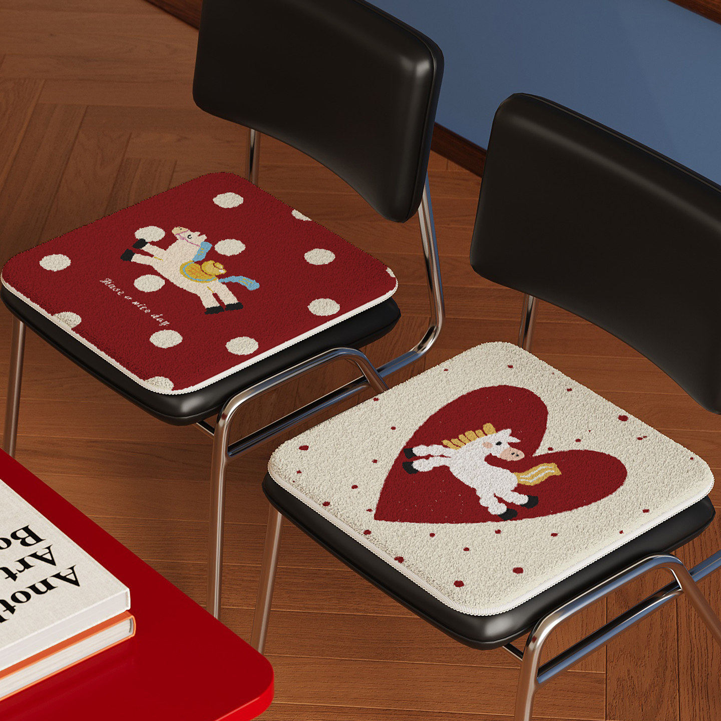 红色新年装饰坐垫四季通用办公室久坐屁垫子喜庆家用防滑餐椅椅垫,居家布艺,椅垫,淘宝优惠券,粉丝福利购,淘宝优惠卷