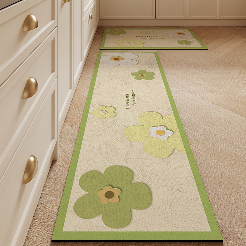 厨房地垫防滑防油可擦免洗2025新款家用耐脏专用硅藻泥吸水垫地毯