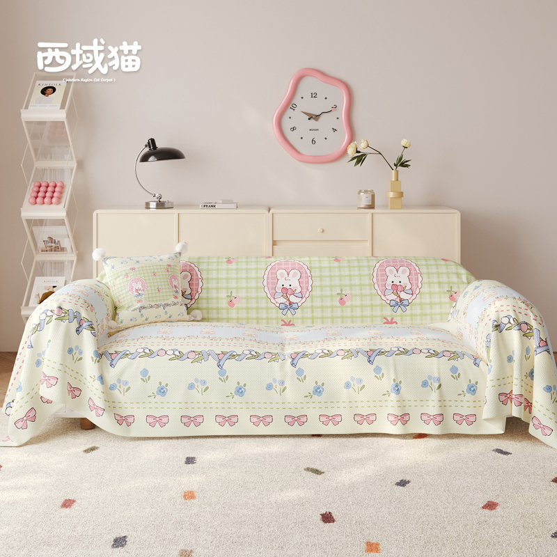 ins风沙发盖布盖巾四季通用2025新款全包防滑防猫抓沙发套罩坐垫