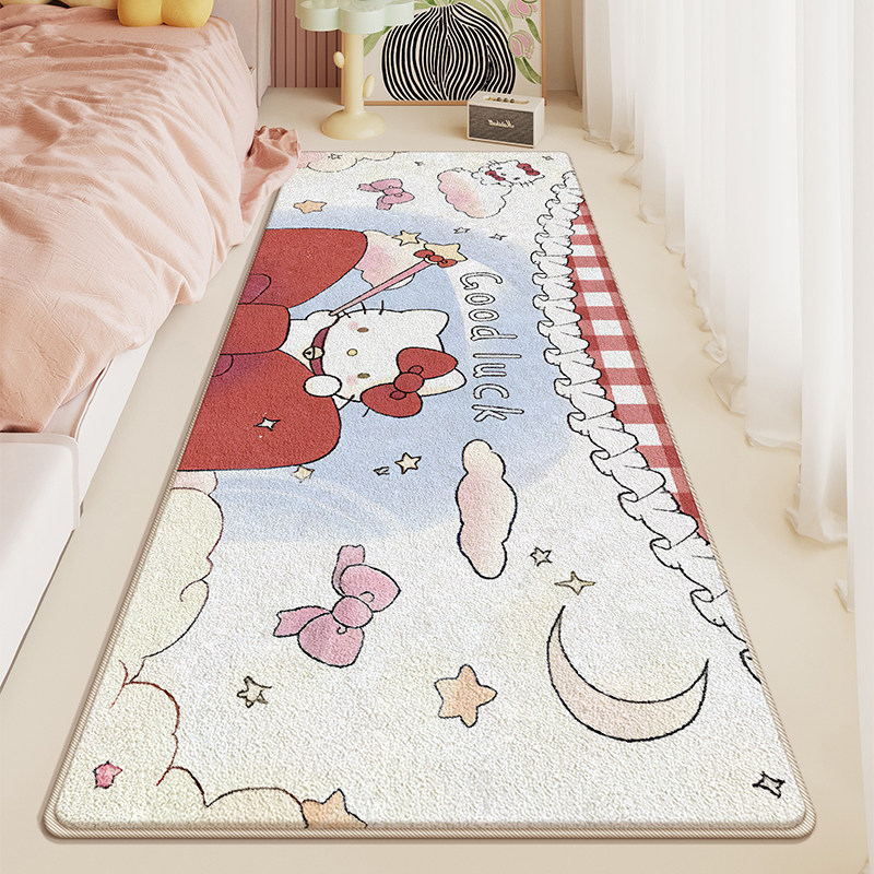 Kitty猫儿童地毯地垫女孩卧室床边毯防滑男孩房间卡通仿羊绒床前,居家布艺,地毯,淘宝优惠券,粉丝福利购,淘宝优惠卷