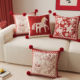 新年氛围感抱枕沙发客厅红色喜庆装 饰靠垫含芯卧室靠枕靠背垫腰靠