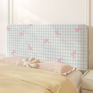 ins风床头软包套罩万能通用保护套木头硬板床头罩床头靠垫背套罩