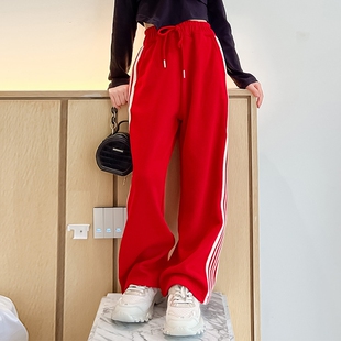 女童裤子秋冬款2023新款儿童秋装时髦休闲裤女大童冬季加绒运动裤