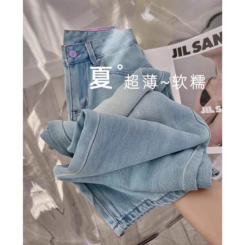 女童牛仔裤夏季薄款2024新款防蚊裤女孩夏款防晒儿童天丝阔腿裤子