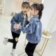 女孩春秋夹克上衣 儿童洋气牛仔衣大童装 女童牛仔外套秋装 2024新款