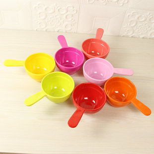 家用带手柄仿瓷密胺碗带把混沌水饺碗儿童碗汤碗盛米碗水果碗饭碗