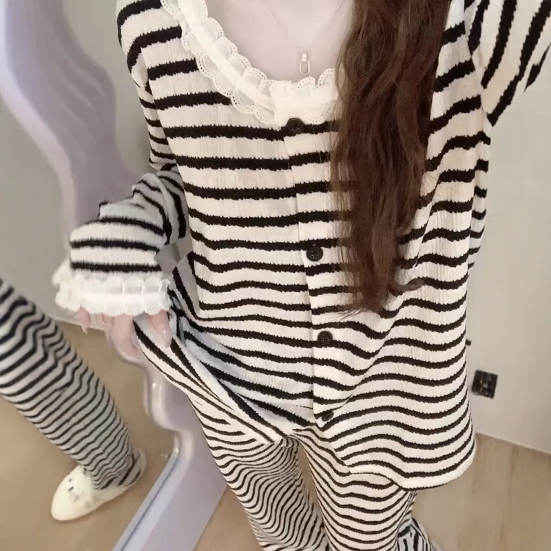 纯棉睡衣秋女款2025新款女士长袖