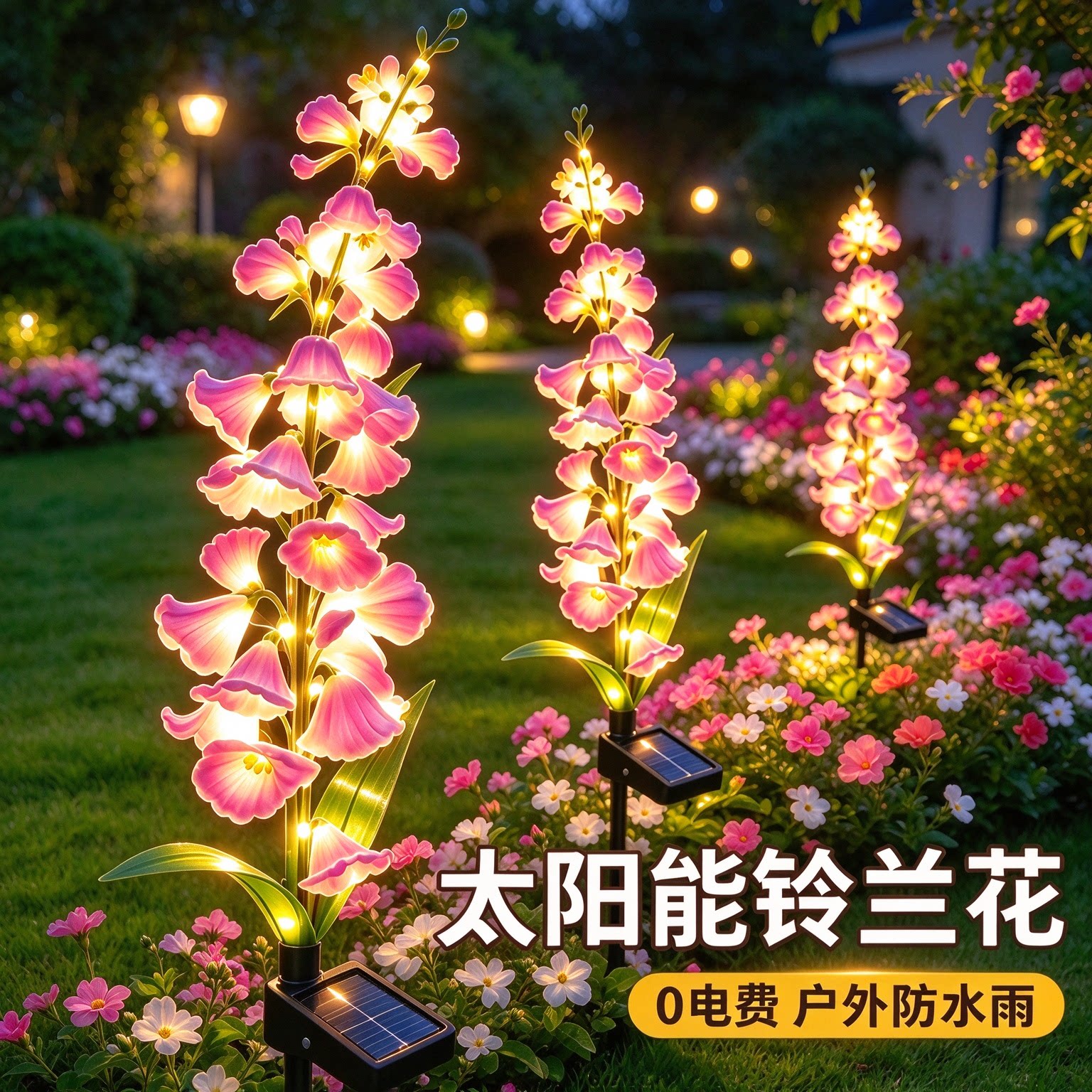 太阳能户外灯庭院造景布置家用花园阳台氛围灯院子装饰地插草坪灯