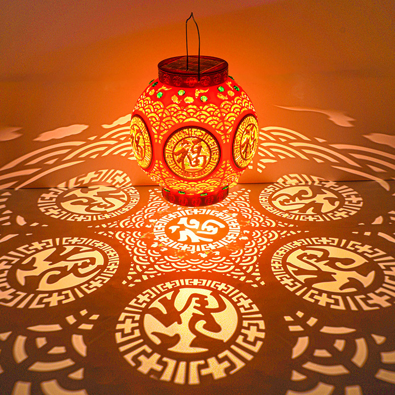 太阳能红灯笼过新年春节元宵庭院挂饰氛围灯家用阳台户外装饰吊灯