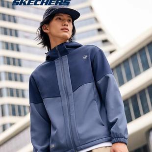 Skechers斯凯奇秋冬男女舒适保暖梭织连帽外套P424W148 P424M158