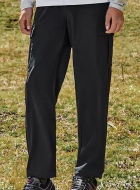 Skechers斯凯奇2025新款防泼水直筒运动裤男户外梭织长裤L124M053