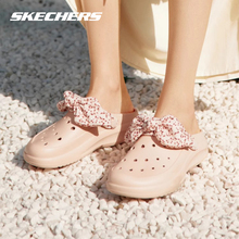 Skechers斯凯奇女鞋夏季蝴蝶结fafa洞洞鞋碎花泡泡鞋凉拖鞋111494