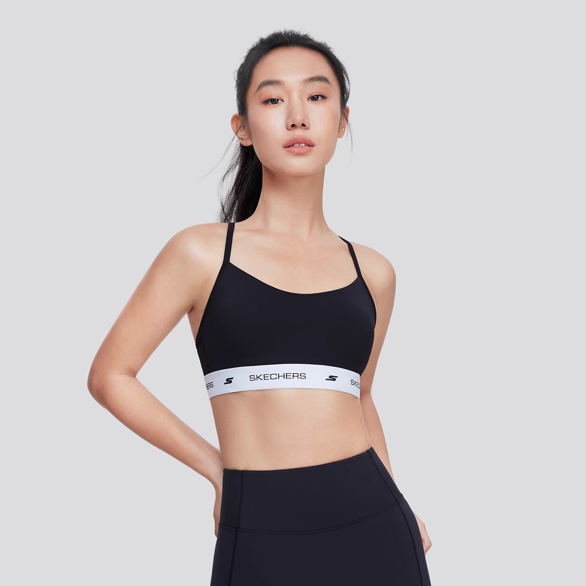 Skechers斯凯奇女子运动内衣舒适弹力Y字型文胸P224W069